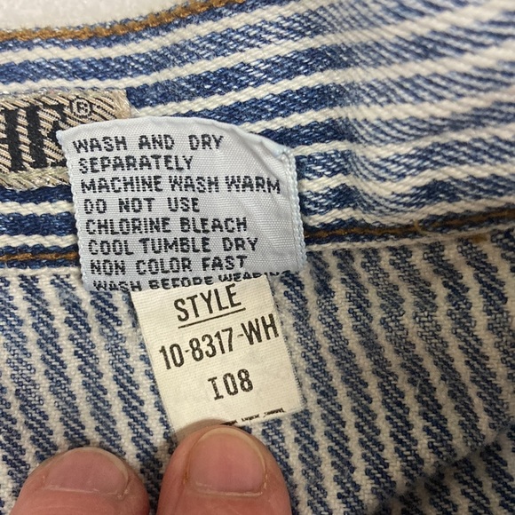 Vintage jordache acid washed distressed high waisted engineer stripe shorts 9/10 - Picture 9 of 9